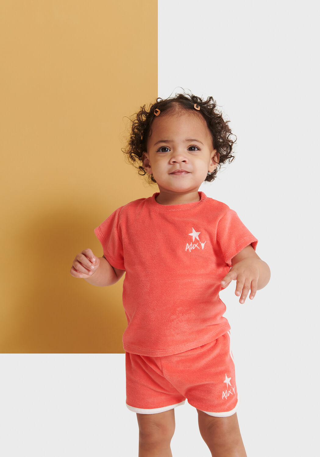 Koraal ALIX MINI Korte broek BABY KNITTED TERRY SHORTS - large