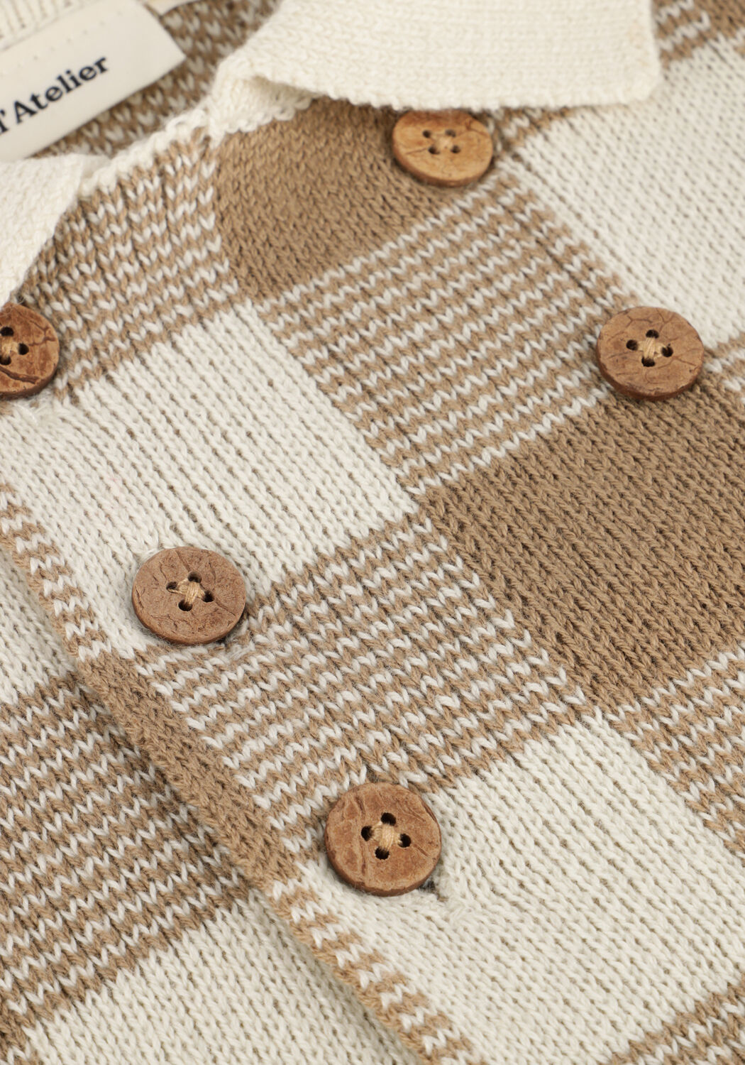 LIL' ATELIER Gilet NBMROBO LS LOOSE KNIT CARD LIL en multicolore - large