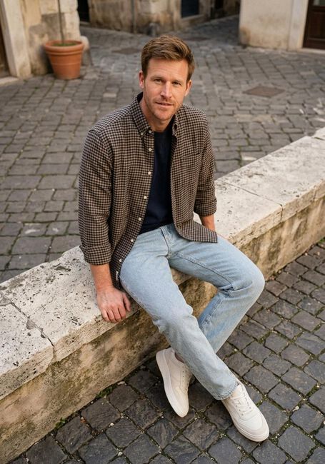 Bruine FOR&Eacute;T Casual overhemd CREEK FLANNEL SHIRT - large
