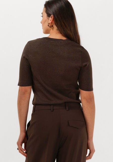 Bruine SELECTED WOMEN T-shirt SLFLURA 2/4 KNIT O-NECK - large