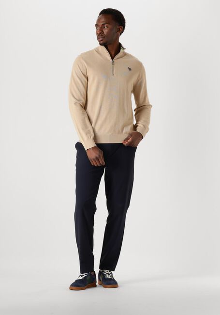 Beige PS PAUL SMITH Trui MENS SWEATER ZIP NECK ZEB BAD - large