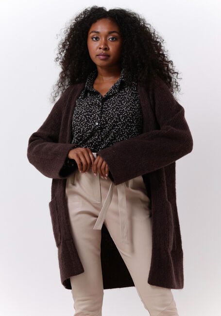 Bruine Y.A.S. Vest YASALVA LS LONG KNIT CARDIGAN - large