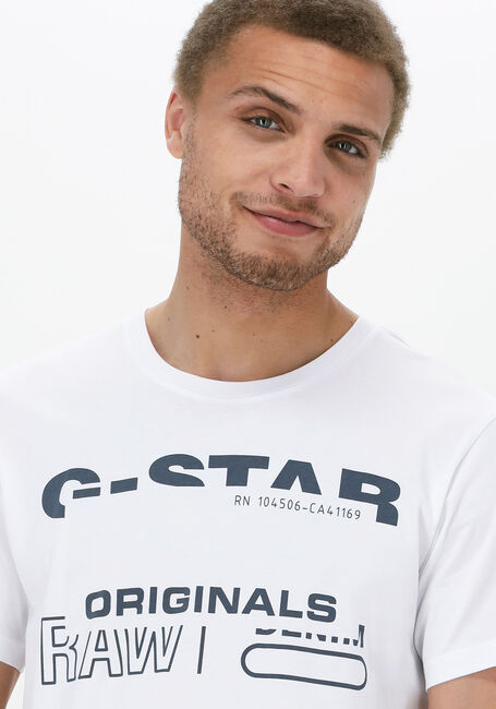 G-STAR RAW T-shirt ORIGINALS R T en blanc - large