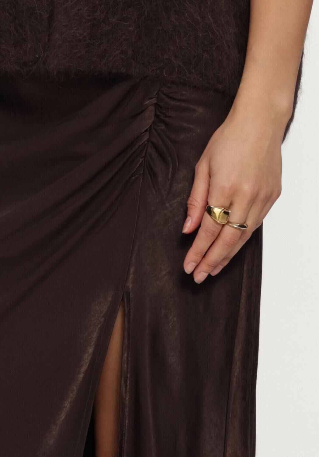 MSCH COPENHAGEN Jupe maxi MSCHAILA ULLAS SKIRT en marron - large