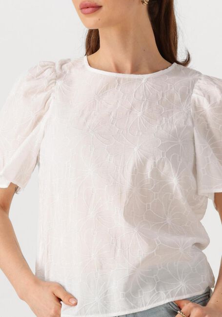 Witte OBJECT Top OBJILLY S/S RE O-NECK TOP 138 - large