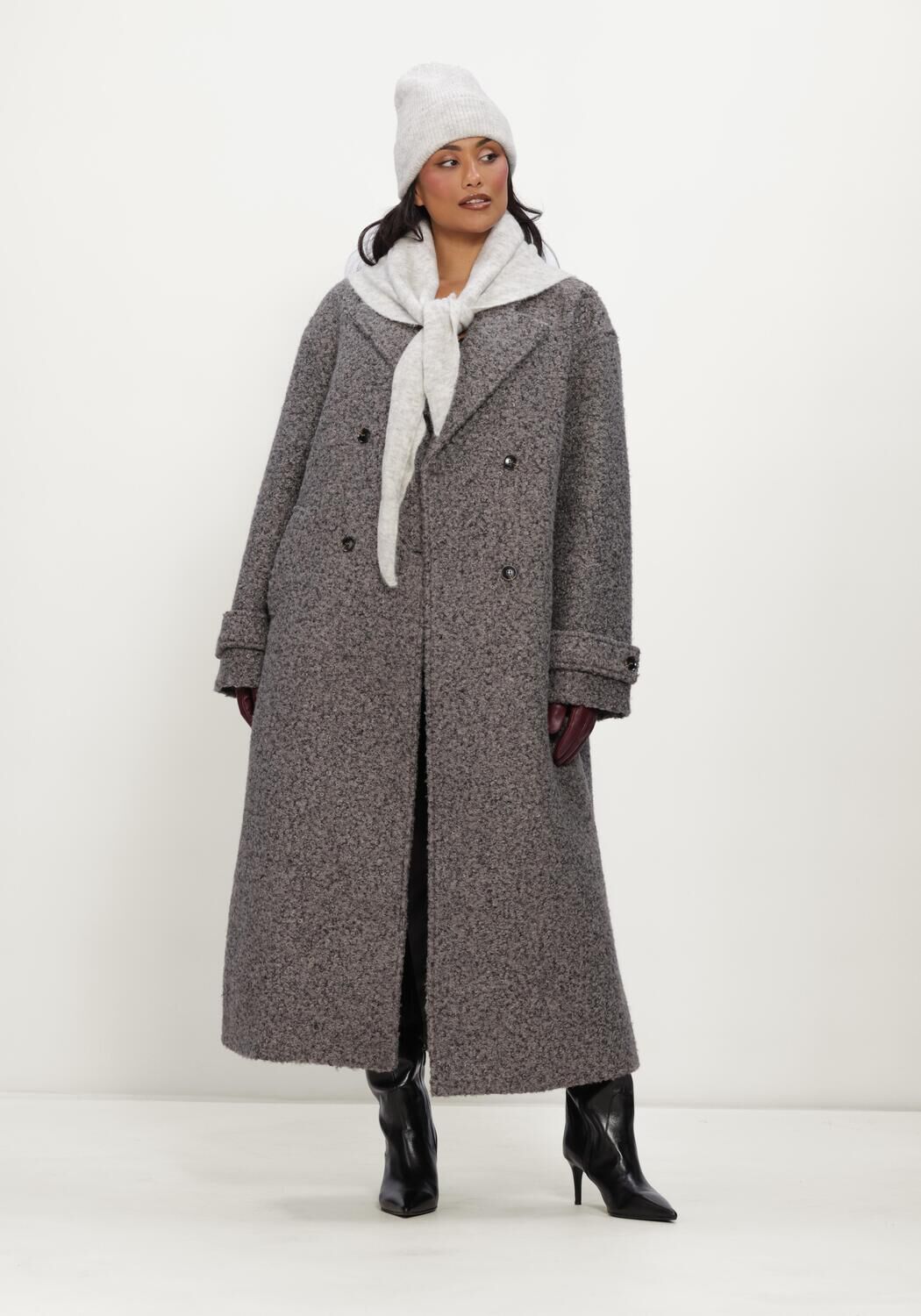 OMODA ATELIER Manteau OM-QUIRINE X QUINTY Gris fonc&eacute; - large
