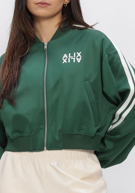 ALIX THE LABEL Jack LADIES KNITTED TAPES TRAINING JACKET Vert fonc&eacute; - large