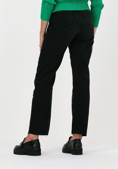 Zwarte NA-KD Straight leg jeans STRAIGHT HIGH WAIST RAW HEM JE - large