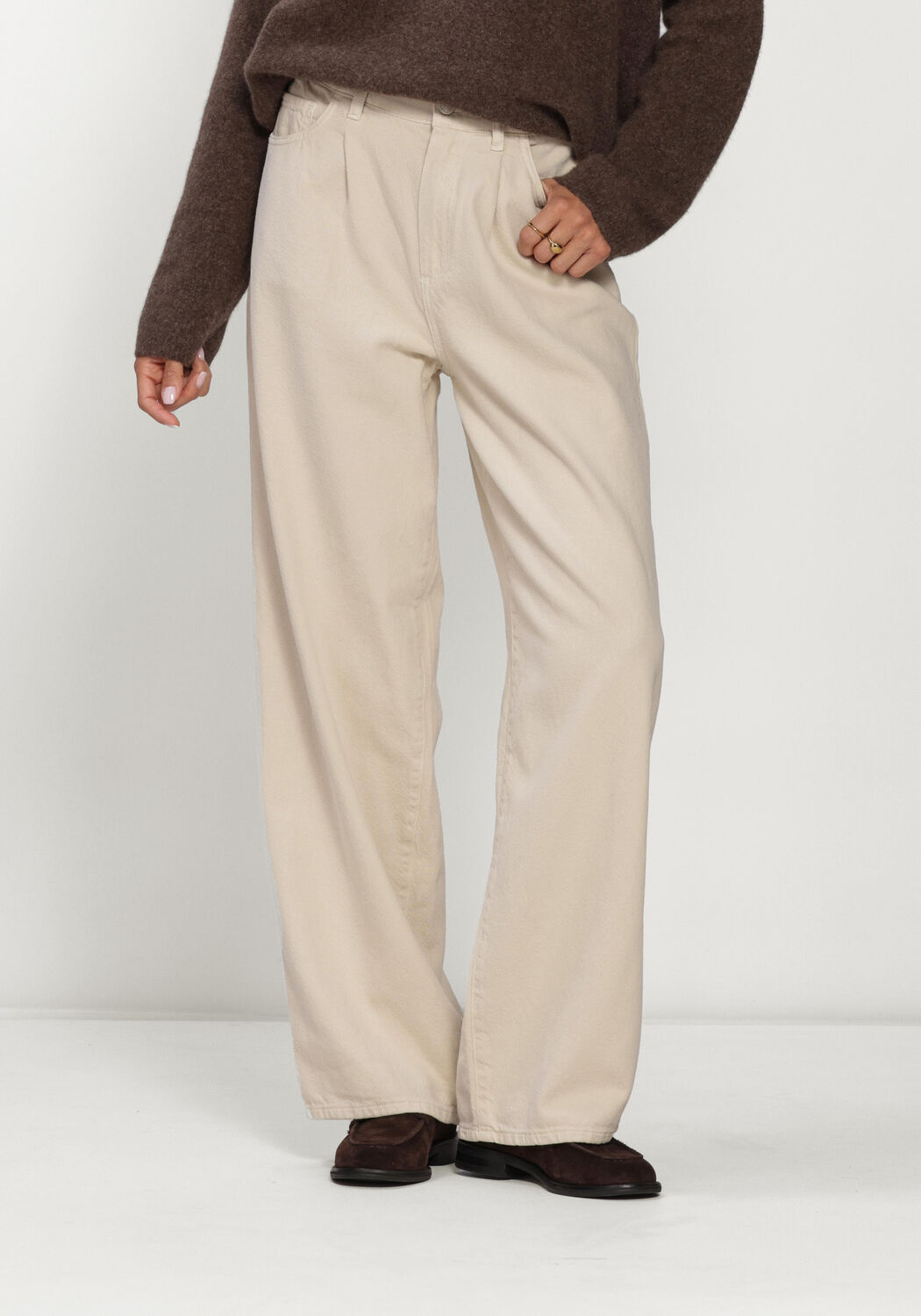 Zand KNIT-TED Broeken/jumpsuits CHARLY PANTS - large