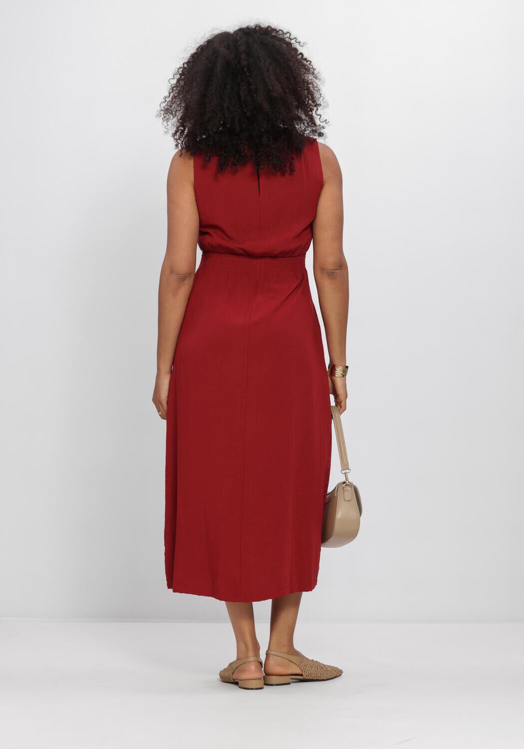 Bordeaux MSCH COPENHAGEN Midi jurk MSCHDARIA SL DRESS - large