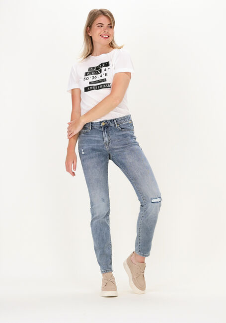 Blauwe SUMMUM Slim fit jeans TAPERED JEANS RAIN DENIM - large