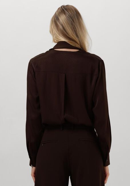 Bruine VANILIA  BOW SATIN BLOUSE - large