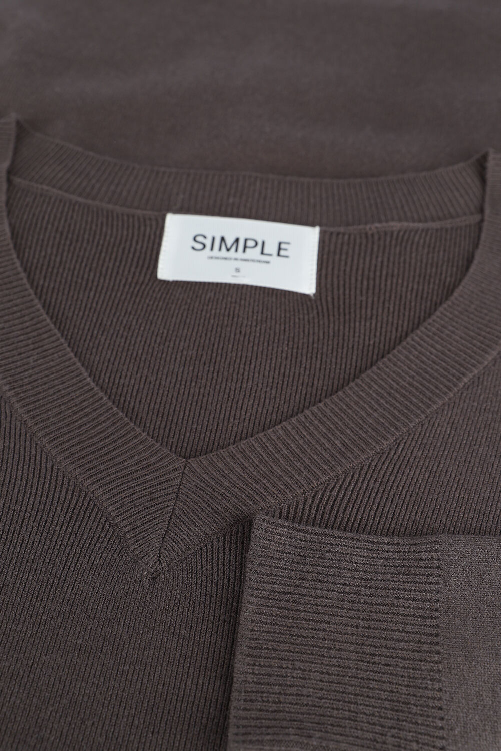 Taupe SIMPLE Trui TALIA - large