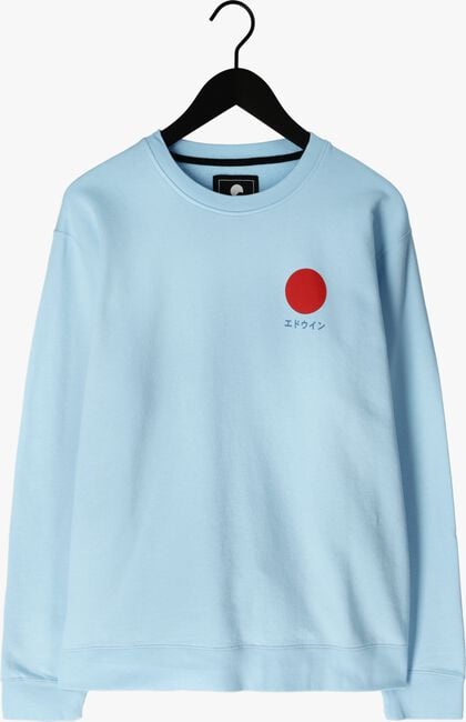 Lichtblauwe EDWIN Sweater JAPANESE SUN SWEAT HEAVY FELPA - large