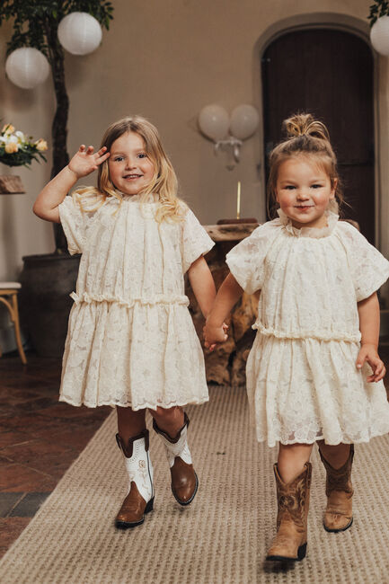 Gebroken wit BAJE STUDIO Mini jurk MELLE - large