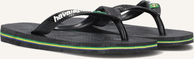 Zwarte HAVAIANAS Slippers BRASIL LOGO KIDS Zwarte HAVAIANAS Slippers BRASIL LOGO KIDS - large