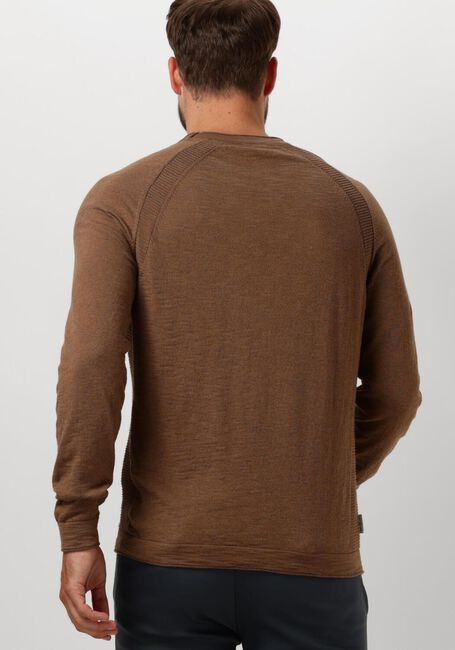 CAST IRON Pull CREWNECK COTTON HEATHER en marron - large