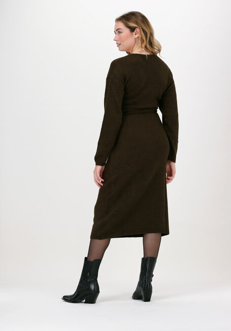 Bruine NA-KD Midi jurk WRAPPED MIDI DRESS - large