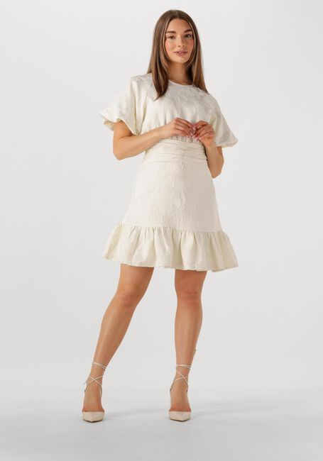 Witte NEO NOIR Mini jurk SULLI JACQUARD DRESS - large