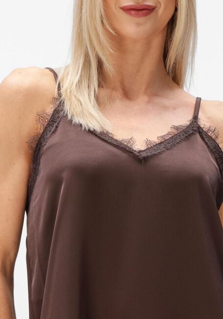 OBJECT OBJNALINE REG SLIP LACE DRESS Robes en marron - large