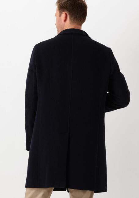 Donkerblauwe TOMMY HILFIGER Mantel DC STAND COLLAR WOOL MIX COAT - large