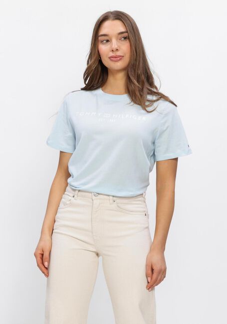 Lichtblauwe TOMMY HILFIGER T-shirt REG CORP LOGO - large