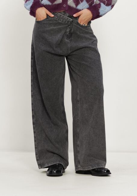 Grijze REFINED DEPARTMENT Wide jeans LADIES WOVEN DENIM JELENE - large