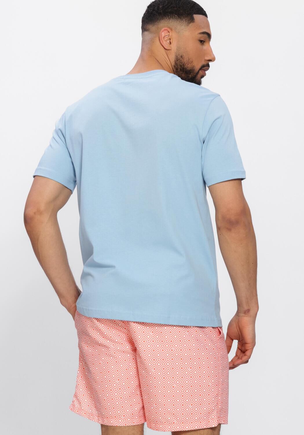 SHIWI LIAM REGULAR FIT PAINTED CORAL T-SHIRT Polos & T-Shirts en bleu - large