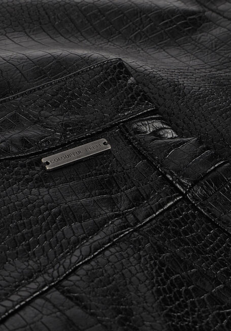 Zwarte COLOURFUL REBEL Broeken/jumpsuits LINDE CROCO VEGAN LEATHER SHORT Zwarte COLOURFUL REBEL Broeken/jumpsuits LINDE CROCO VEGAN LEATHER SHORT - large