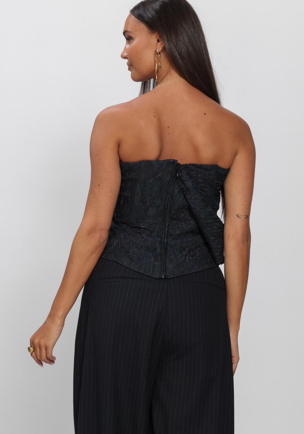 BY-BAR Haut JULA JACQUARD TOP en noir - large
