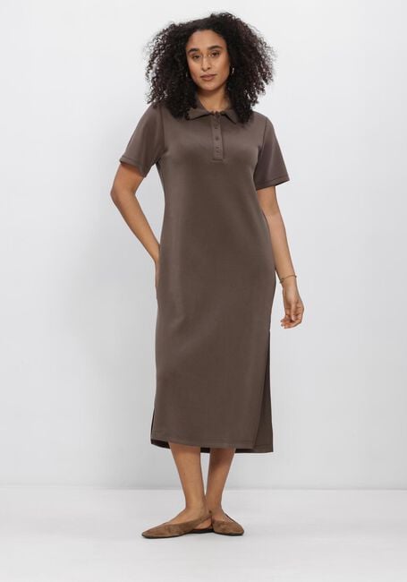 MY ESSENTIAL WARDROBE Robe midi MWHELLE POLO LONG DRESS en marron - large