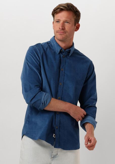 Blauwe ANERKJENDT Hemden AKLEIF SOLID CORD SHIRT - large