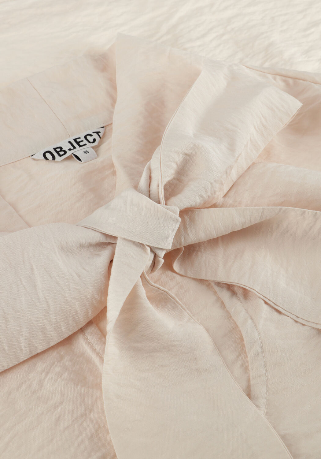 Creme OBJECT  OBJJACIRA L/S RE BOW SHIRT - large