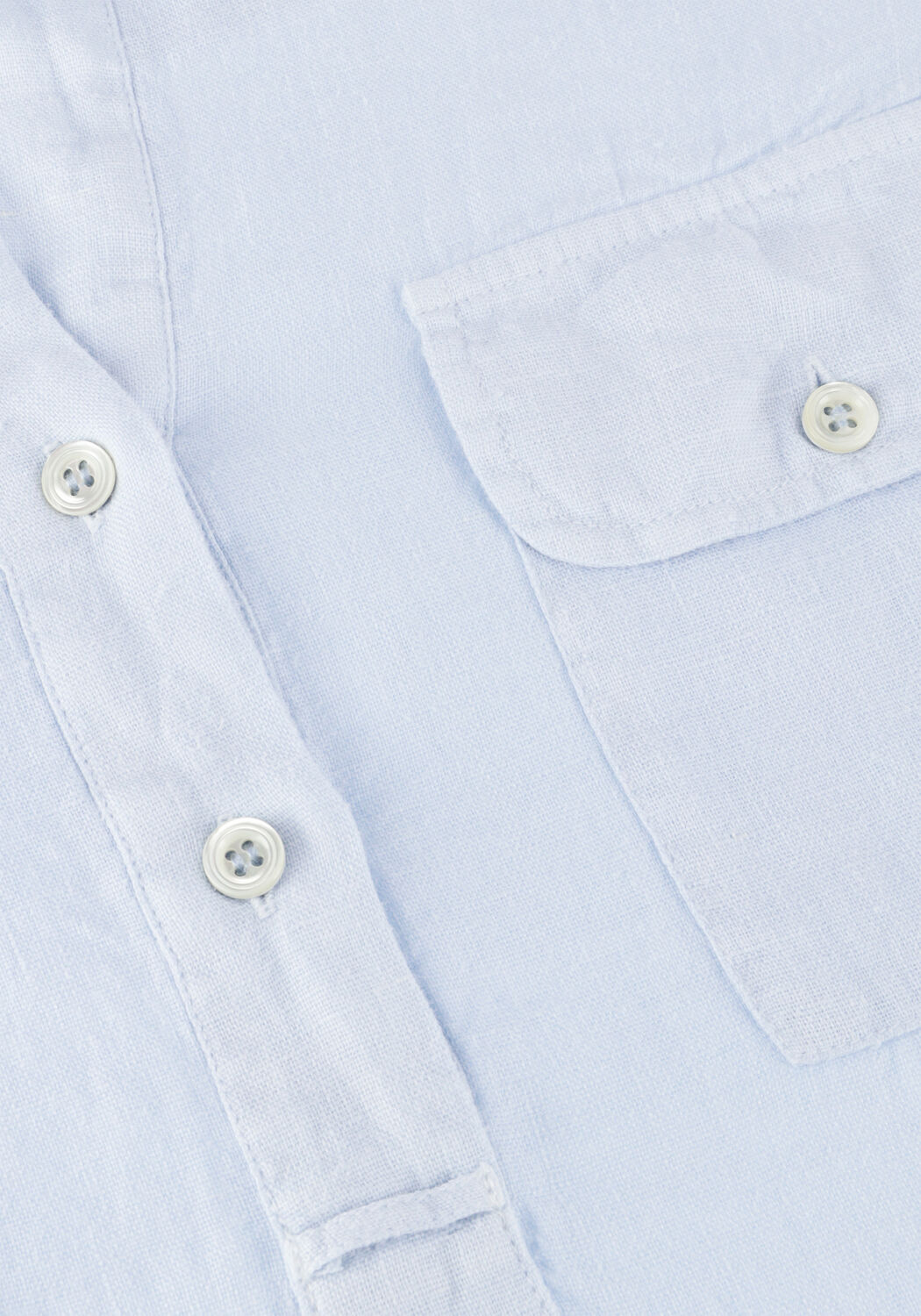 Lichtblauwe MOS MOSH  MMENNA LINEN POCKET BLOUSE - large