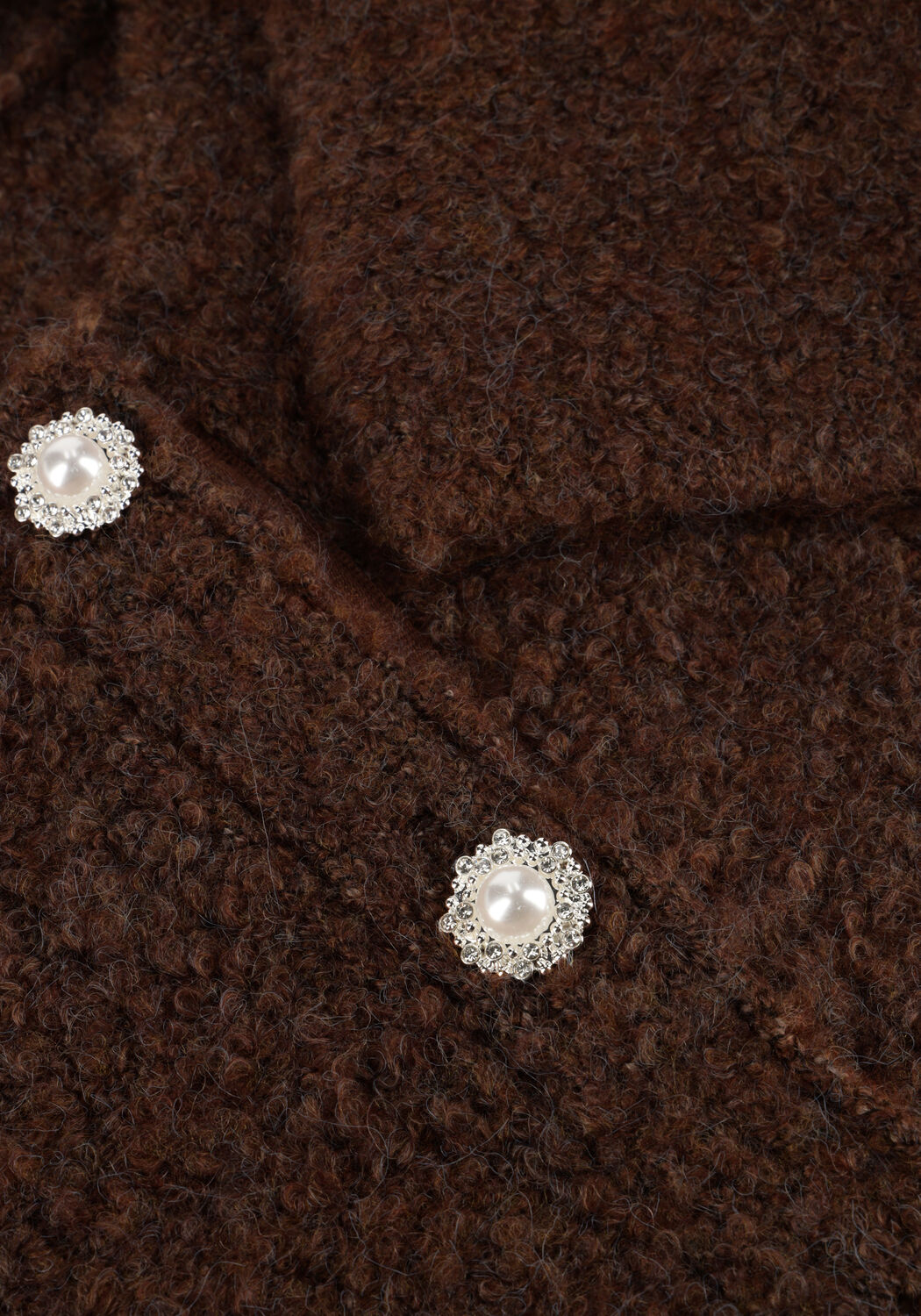 Y.A.S. Gilet YASPLYRA LS KNIT CARDIGAN en marron - large