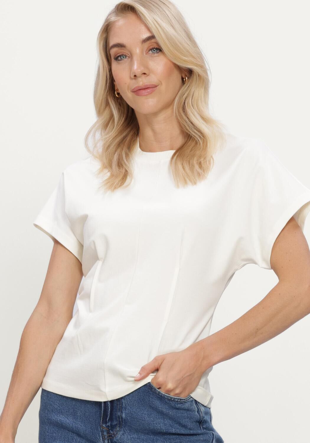 SELECTED WOMEN Haut SLWERA SS TOP Blanc - large