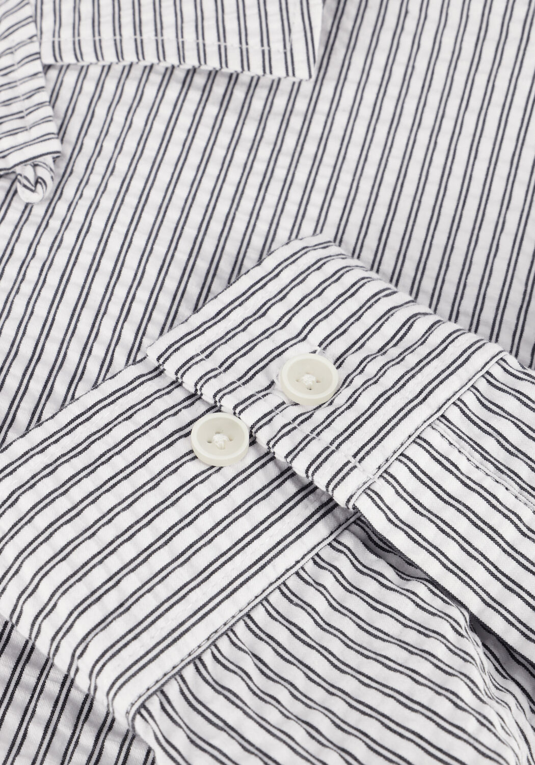 ANERKJENDT Chemise d&eacute;contract&eacute; AKKURT L/S STRIPE SHIRT Blanc - large