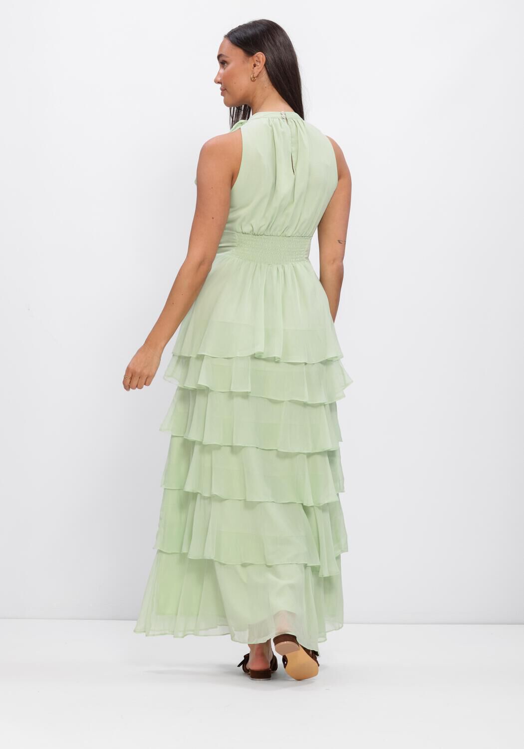 NEO NOIR MARLI SOLID CHIFFON DRESS Robes en vert - large