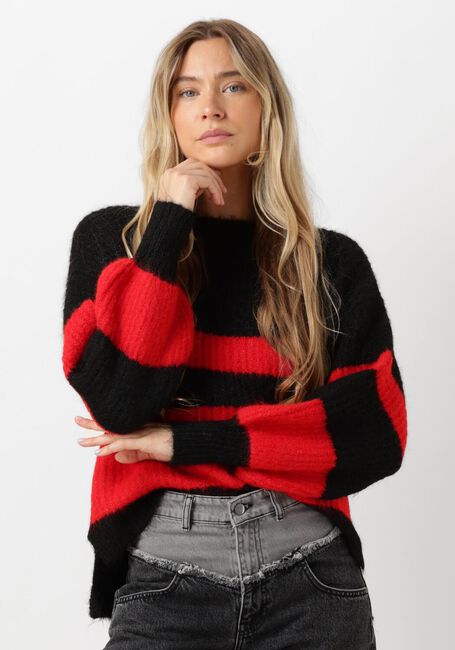 CO'COUTURE Pull CORALEE BLOK RIB KNIT en noir - large