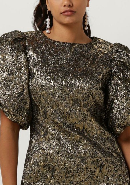 Gouden DEA KUDIBAL Mini jurk TULLIPPE - large