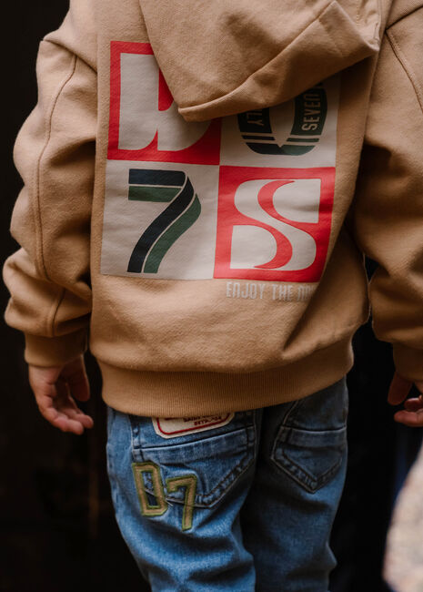 DAILY7 Sweats à capuche HOODIE BACKPRINT D7 en marron - large