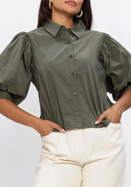 NEO NOIR ETTA POPLIN SHIRT Blouses Vert fonc&eacute; - large