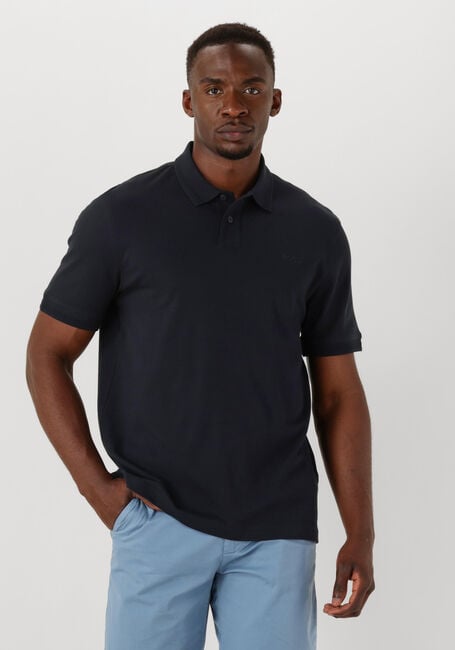 BOSS ORANGE Polo PE_INTERLOCK Bleu foncé - large