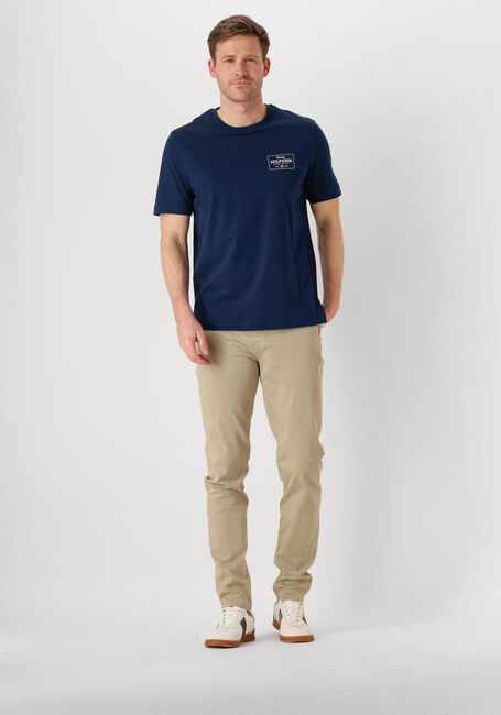 Blauwe TOMMY HILFIGER T-shirt MONOTYPE PRINTED LABEL TEE - large
