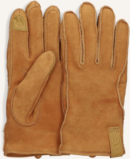 Cognac UGG Handschoenen LEATHER CLAMSHELL LOGO GLOVE Cognac UGG Handschoenen LEATHER CLAMSHELL LOGO GLOVE - large