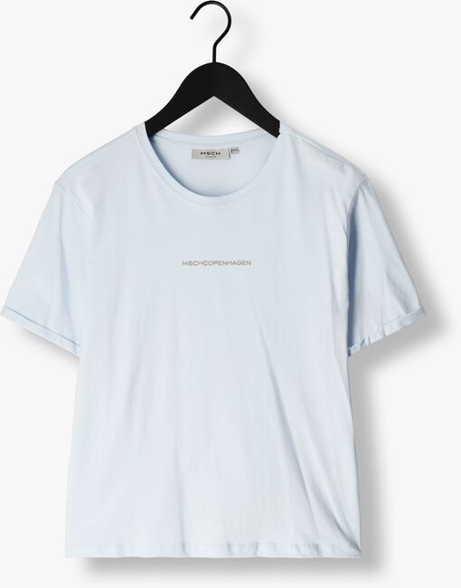 MSCH COPENHAGEN T-shirt MSCHTERINA ORGANIC SMALL LOGO TEE Bleu clair - large