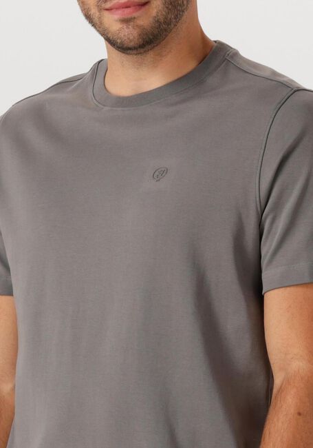 Grijze CAST IRON T-shirt REGULAR FIT INTERLOCK - large