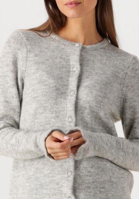 SELECTED WOMEN Gilet SLFLULU FRILL LS KNIT CARDIGAN Gris clair - large