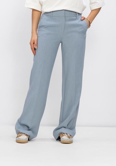 Blauwe SELECTED WOMEN Wijde broek SLFRITA MW WIDE PANT MEL - large