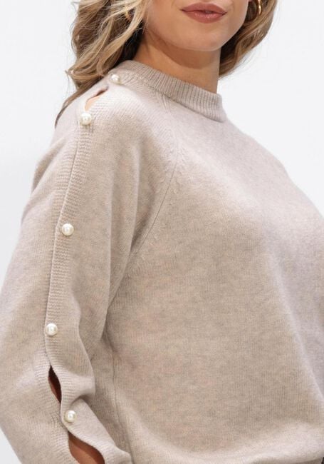 CO'COUTURE ROWAN PEARL SLEEVE KNIT Pulls & Gilets en beige - large